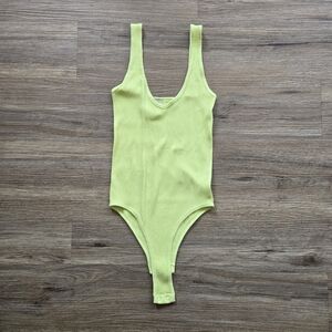 Aura Lime Ribbed Bodysuit
